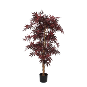 Plante d'érable artificielle - H140 x Ø80 cm - rouge