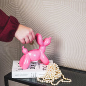 Ornament - Money Box Balloon Dog - Neon Pink - 17x7x17cm