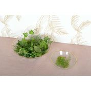 Flower Glass Cup with Gold Rims 16 cm