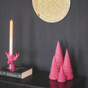 Ornament - Christmas tree - Ceramic - Neon Pink - 5x5x11cm
