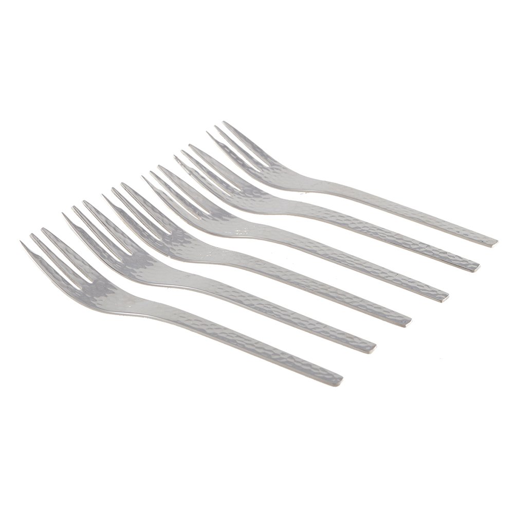 Set of 6 Argent Hammered Dessert Forks