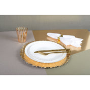 Wit plat bord gouden rand 27x27x2cm