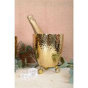 Gouden ijsemmer gehamerd met tang