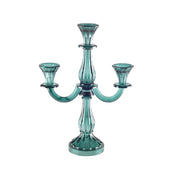 3 turquoise candlesticks, 35cm high