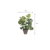 Monstera Artificial Plant in Flower Pot Stan - H48 x Ø39 cm - Green