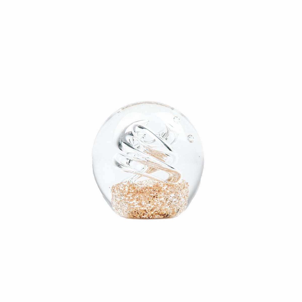 Ornament - Geperste papier - Tornado - Glas - Goud - 8x8cm