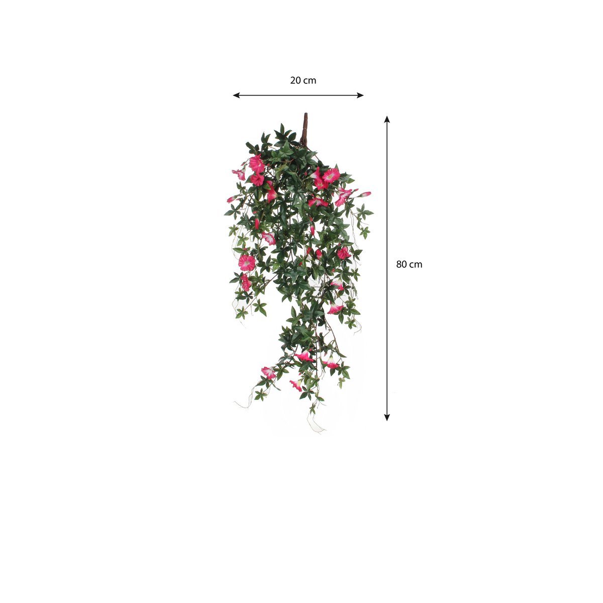Artificial Petunia Hanging Plant - L15 x W20 x H80 cm - Fuchsia