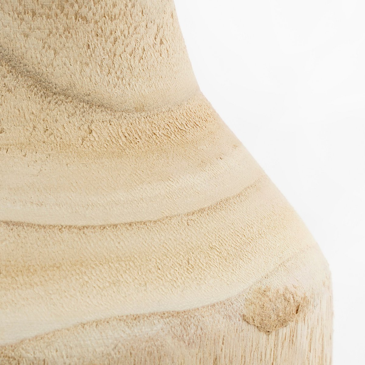 Vase Pia - H47 x Ø13 cm - Bois de paulownia - Marron clair