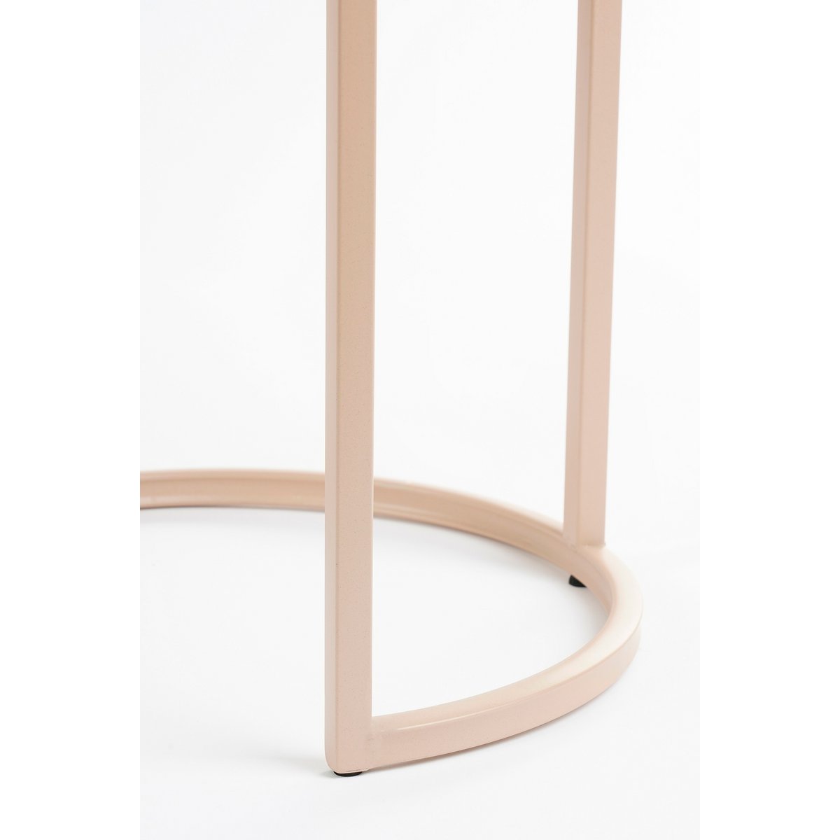Lara side table - Set of 2 - H51 x Ø40 cm - Metal - Light pink