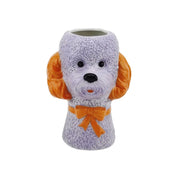 VASE -FLOWER VASE DOG - LILAC/ ORANGE - 15,5X12,5X21cm