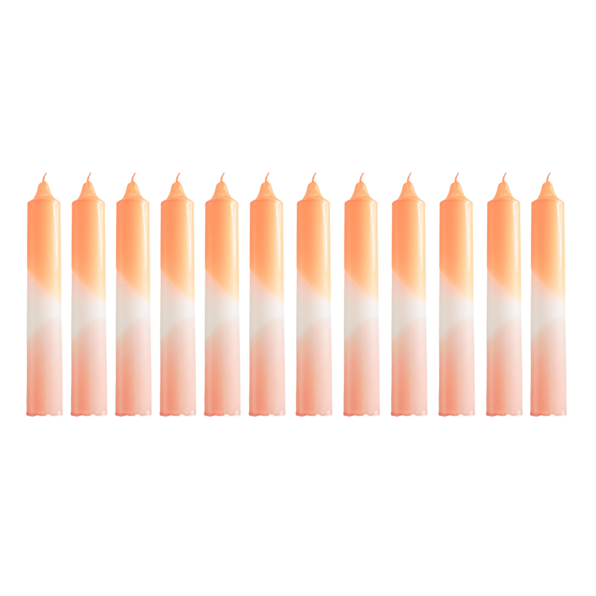 Candles - Dipdye - Extra Big - XXL -Orange/White/Pink