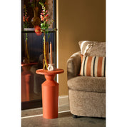 Feroza side table - H51 x Ø30 cm - Metal - Orange