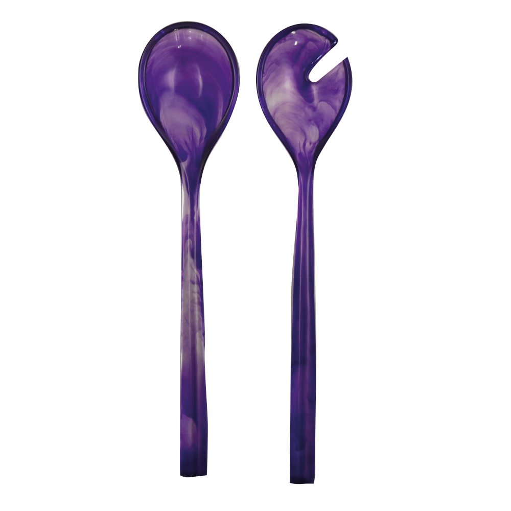 Purple Resin Salad Servers 33x7.6x2.5cm