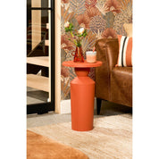 Feroza side table - H51 x Ø30 cm - Metal - Orange