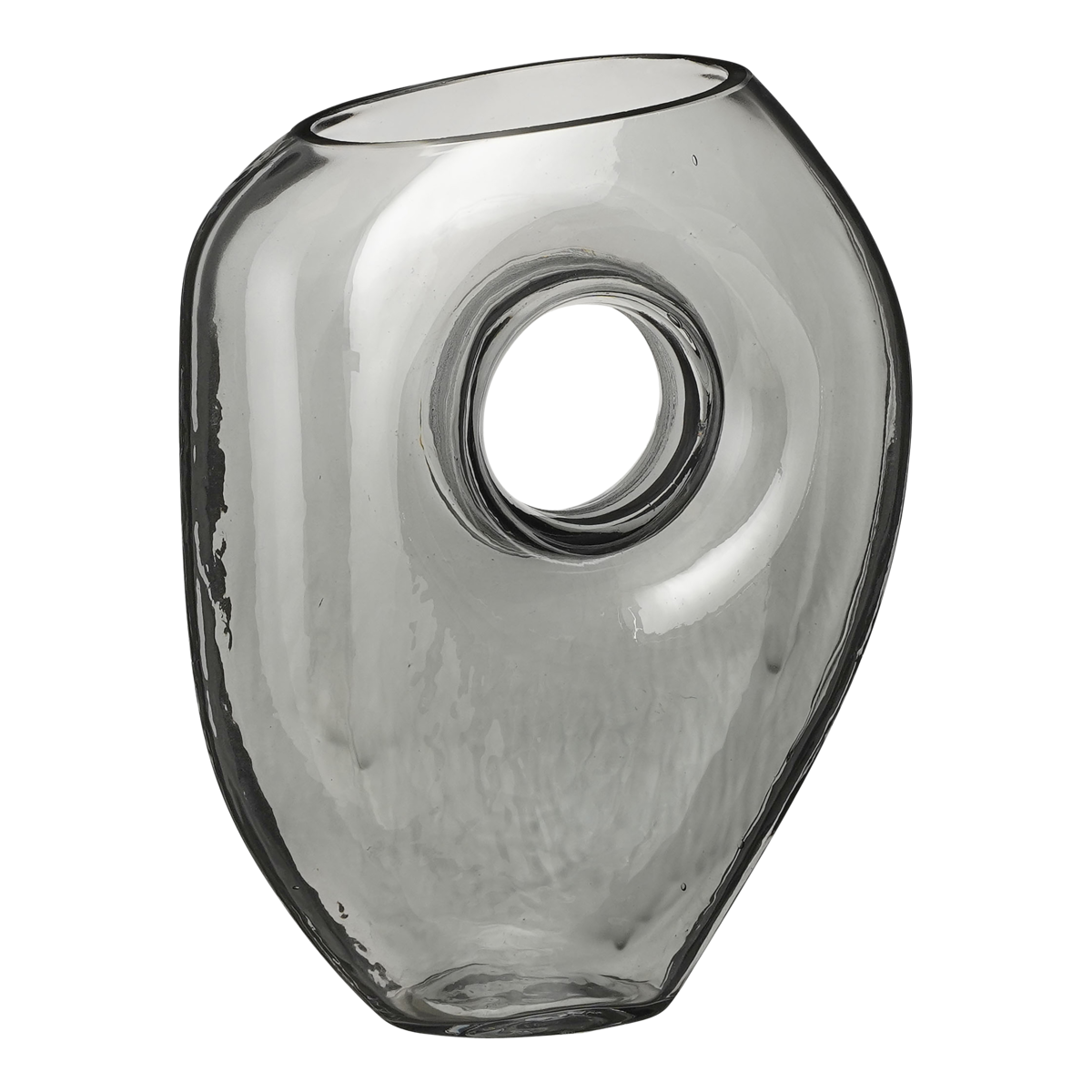 Jay Vase - L18 x W8 x H23 cm - Glass - Gray