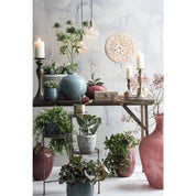 Artificial Begonia Plant in Flower Pot Stan - H40 x Ø38 cm - Red