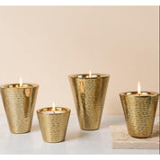Little Model Gilded Hammered Candle