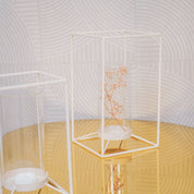 Lantern - Metal/Glass - White - 12.5x12.5x20cm