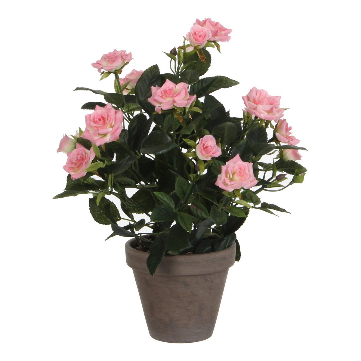 Rosier artificiel en pot Stan - H33 x Ø25 cm - Rose