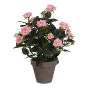 Rosier artificiel en pot Stan - H33 x Ø25 cm - Rose