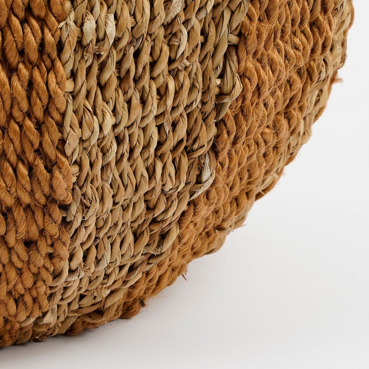 Tacoma Storage Basket with Lid - H47 x Ø50 cm - Jute - Yellow