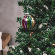 Christmas ball - Glass - Multicoloured - 8x8cm
