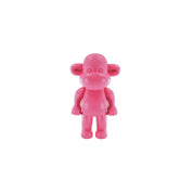 Ornament - aap -beeldje 'de legende'- polyresin - roze - 20,5x13,5x35cm