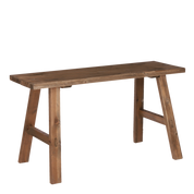 Bold Wooden Bench - L80 x W37 x H44 cm - Recycled Wood - Brown