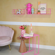 Wall shelf - Metal - Neon Pink - Set of 2 