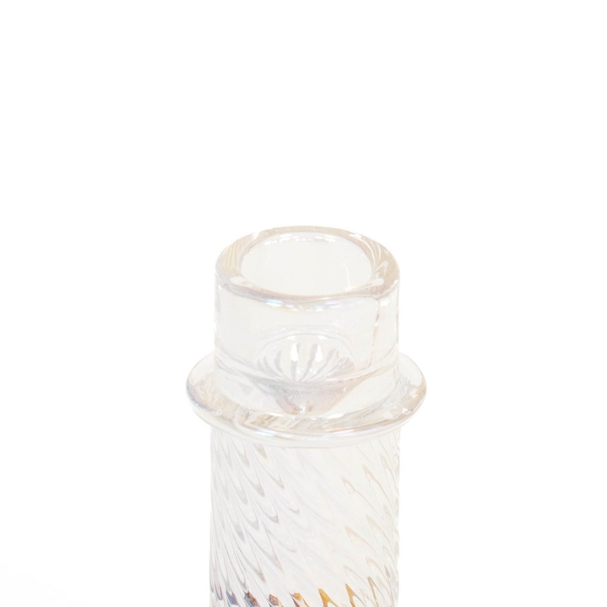 Kaarshouder - Glas - Regenboogkleur - 8x10cm