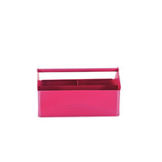 Storage Box - Organizer - Metal - Neon Pink - 30x17x17cm