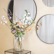Mirror - Round - Metal - Black - 60x3x60cm
