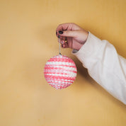 Kersthanger- Kerstballen- Schuim- Neon Roze -S3- 10cm