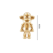 Ornament - aap -beeldje 'de legende'- polyresin - goud - 11x7x19cm