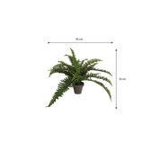 Künstliche Bostonfarnpflanze im Blumentopf Stan - H35 x Ø45 cm - Grün