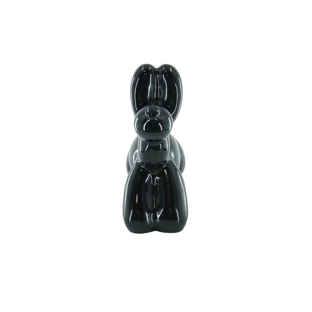 Ornament- Spaarpot Ballon Hond- Keramiek- Zwart-17x7x17cm