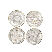 Set van 4 ronde borden - 12x12x2cm