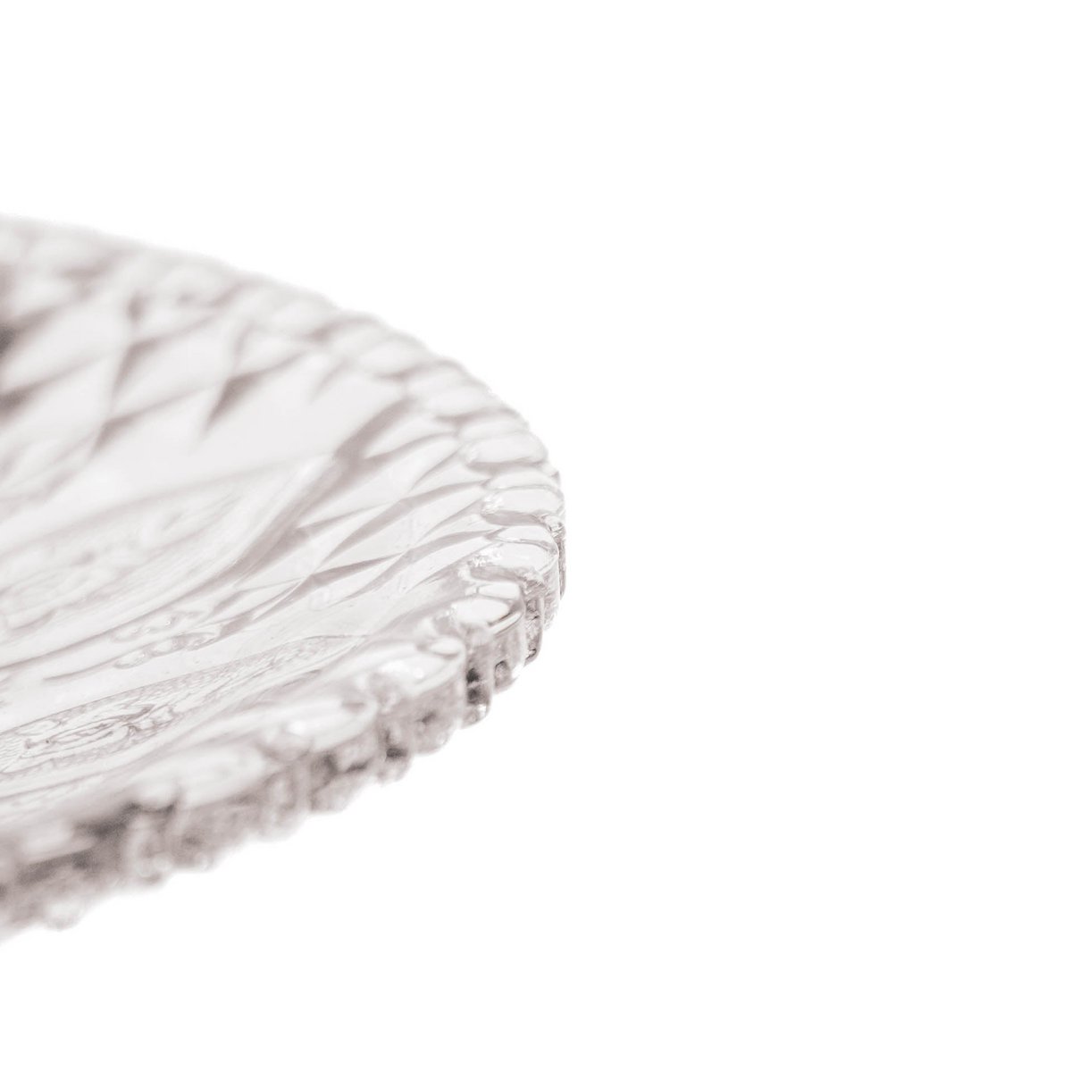 Taartbord - Glas - Smokey - 22,5x8cm