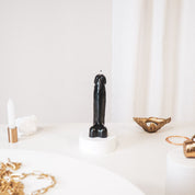 Kaars - Dick - Was - Noir - 6,8x5,5x17 cm - 160grammes