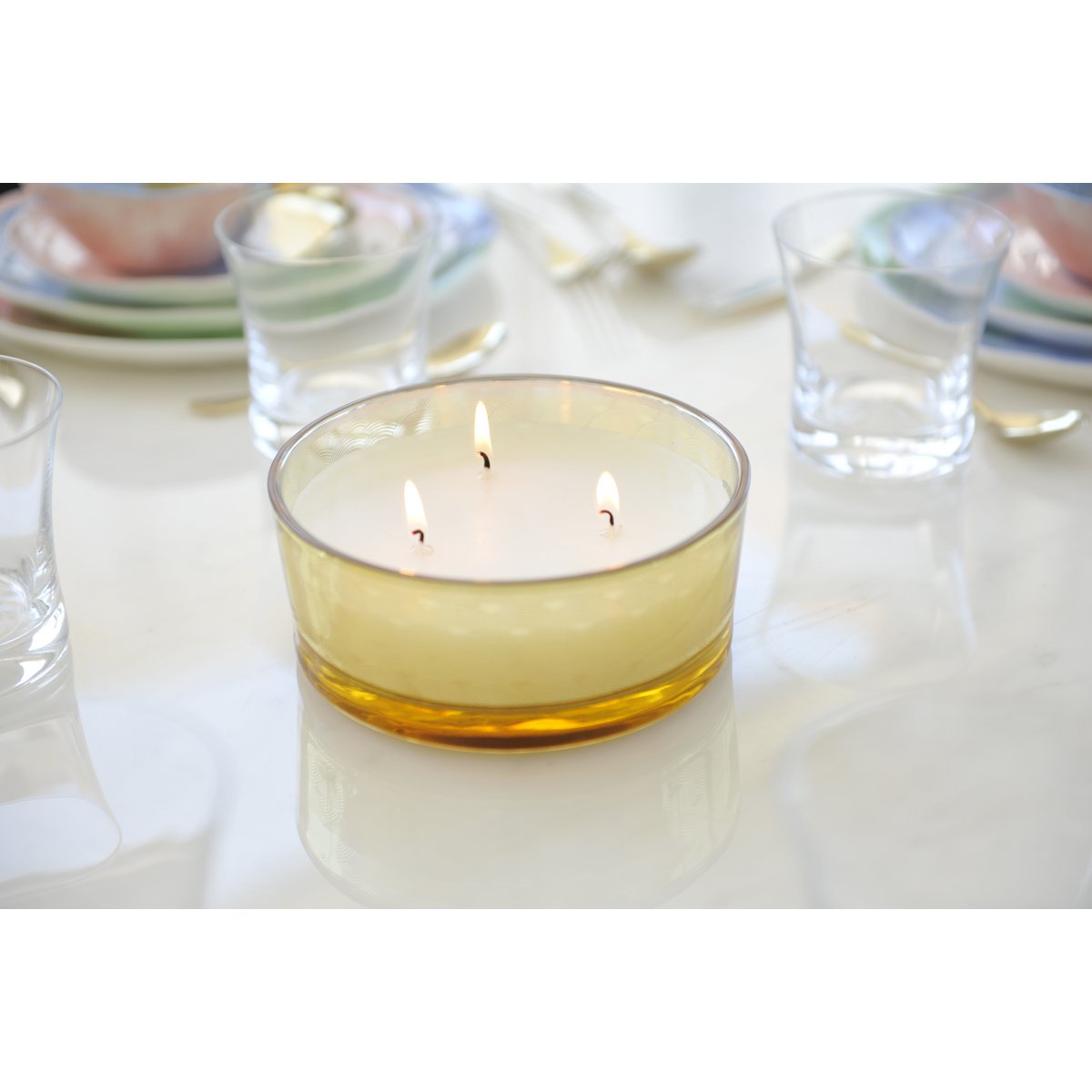 Gouden glas vanille kaars