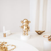 Ornament - hanging loose monkey- gold - 11x7x19cm