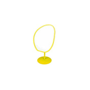 Mirror - organisch - metaal - neon geel - 16,5x12x31,5 cm