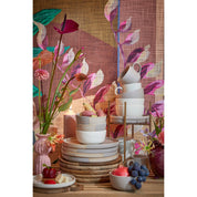 OZZU DESCRIES SET 4 PERSONS - STONE GOOD - OFF -WHITE