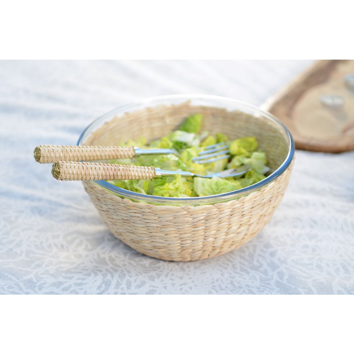 Rattan Bowl 24.5x24.5x12.5cm