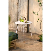 Seatle side table outside - H50 x Ø50 cm - Metal - White