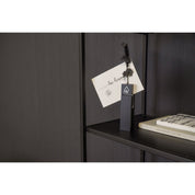 Ornament - Clip Cardholder - Wood - Black - 4x15cm 