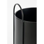 Petry flowerpot on standard - Set of 3 - L27 x B25 x H51 cm - Metal - Black