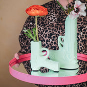 Vase - Gun - Ceramics - Mint Green - 12x5x12cm