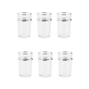 Glazen glazen bekers 175 ml zilveren randen - veel 6