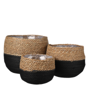 Jorck Plant Basket - Set of 3 - H24 x Ø26 cm - Black
